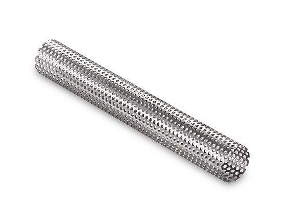 Edelstahlrohr mit perforierter Oberfläche